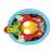 Intex 59570 Turtle Float, red car design, top view