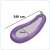 Purple eggplant shaped inflatable pool float with mesh back, 240cm long