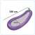 Purple eggplant shaped inflatable pool float with mesh back, 240cm long