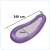 Purple eggplant shaped inflatable pool float with mesh back, 240cm long