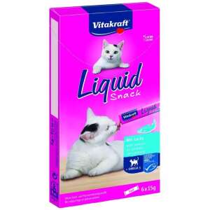 Vitakraft Liquid Snack für Katzen mit Lachs und Omega-3, 6 x 15g - Viehzucht