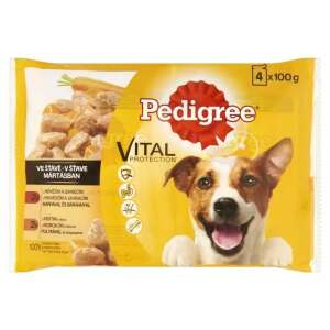 Pedigree Vital Protection Adult hrană umedă pentru câini în sos cu vită, miel, pui și legume, 4 pachete, 100g pungi - Hrane pentru câini