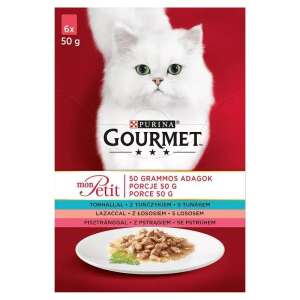Purina Gourmet Mon Petit mokra karma dla kota, tuńczyk, łosoś, pstrąg smak, 6x50g - Karma dla kotów