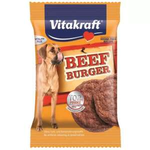 Vitakraft Beef Burger kutya jutalomfalatok, 2 db, 18g-os, cukormentes, színezék nélkül, tartósítószer mentes - Kutya jutalomfalat