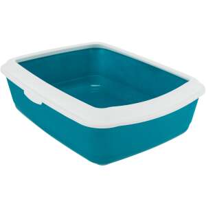 Trixie Classic Peremes Macska WC, Petrolkék/Fehér, 37x15x47cm - Macska alomtálca