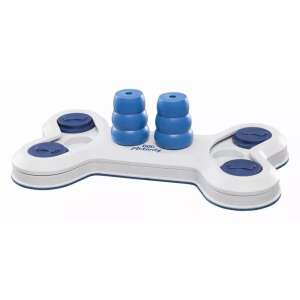 Trixie Flip Bone Strategiespiel für Hunde, Level 1, Interaktives Hundespielzeug, Knochenform, Blau und Weiß - Viehzucht