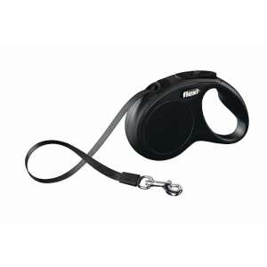 Flexi New Classic automata póráz, fekete, 5 méter, 25 kg-ig - Flexi