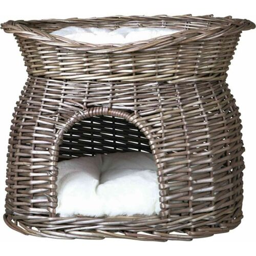 Trixie Kosár 2 szintes fekhellyel 54x43x37cm szürke 173734707 - Macska fekhely