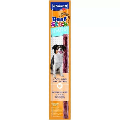 Vitakraft Beef Stick Low Fat Delicios pentru câini, 12g, Vită, Curcan, Pui, Sărac în grăsimi, Delicios pentru dresajul câinilor, Gustări pentru câini, Gustări pentru câini