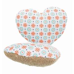 Trixie Szív Macskajáték, 8cm, Juta és Szövet, Zörgős Fóliával - Trixie