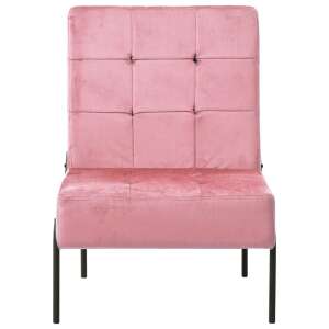 Rózsaszín bársony pihenőszék 65 x 79 x 87 cm 60597799 