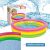 Intex Sunset Glow Inflatable Pool with packaging and inflatable bottom detail