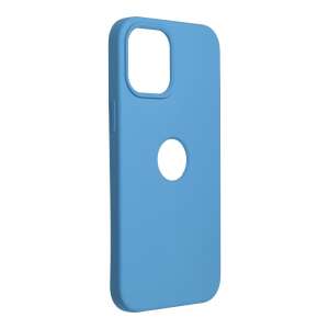 Forcell Silicone iPhone 12 / 12 Pro (6,1") kék Szilikon tok velúr belsővel "kivágott" 74675512 