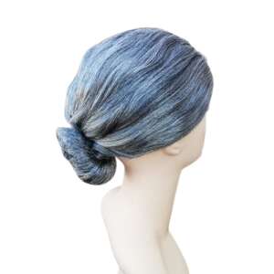 Szürke kontyos paróka Halloween jelmezhez, nagymama boszorkány paróka - Jelmez felnőtteknek