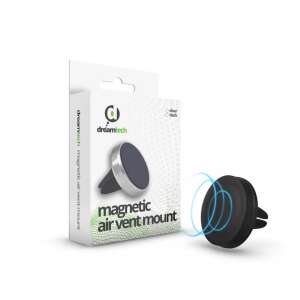 Dreamtech Magnetic Air Vent Mount, black and silver car phone holder - Dreamtech