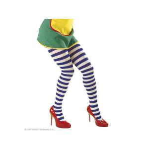 Colanți cu dungi albastre și albe, mărime XL, 70 den - Ciorapi de dama