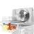 Gorenje R401W electric slicer, white, with sliced cheese and ham
