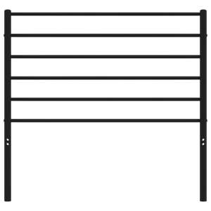 vidaXL 100 cm black metal headboard front view - VidaXL Headboard