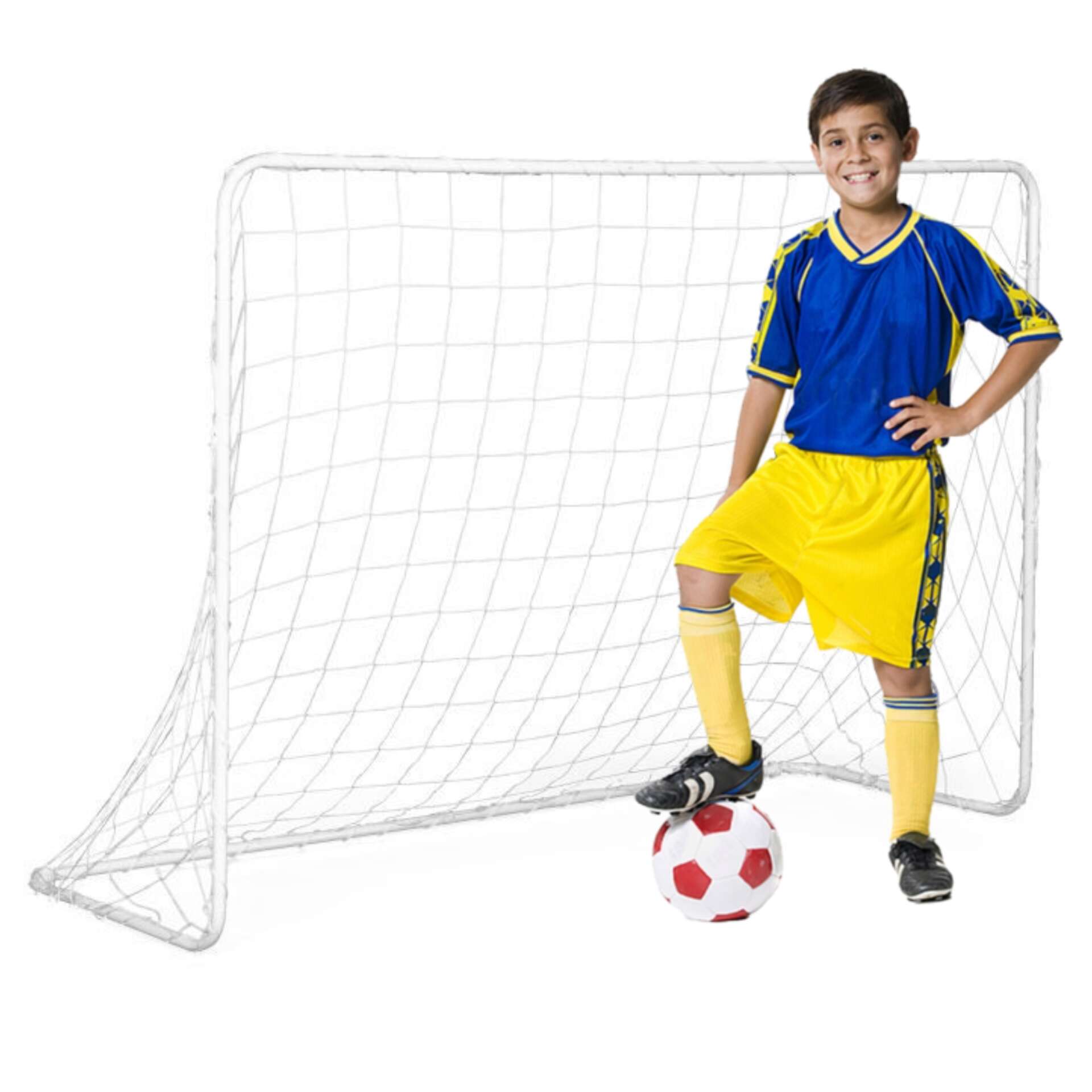 Ecotoys acél Focikapu hálóval 180x122x61cm - fehér