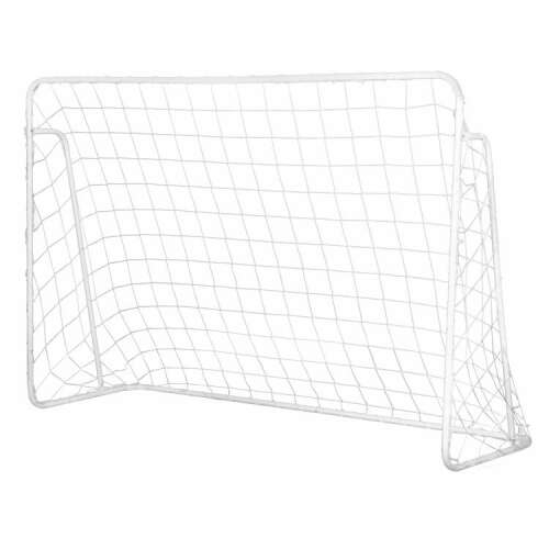 Ecotoys verstärktes Stahlfußballtor mit Netz, weiß