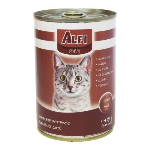 Alfi Macska máj konzerv, 415g - Alfi