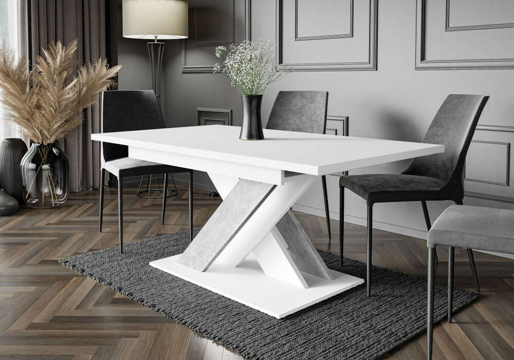 Maasix WTS Bővíthető Étkezőasztal - Fehér - 6-8 Fő