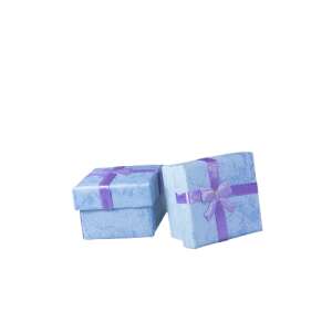 6 cm-es kék doboz lila masnival (1 db) 60720853 