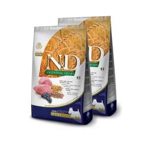 N&D Ancestral Grain Dog bárány, tönköly, zab & áfonya adult mini 2x2,5kg 75704109 - N&D