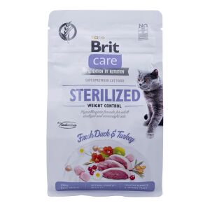 Brit Care Sterilized Weight Control Katzenfutter - Getreidefreie Rezeptur - Katzenfutter