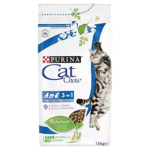 Purina Cat Chow 3in1 sucha karma dla kotów, worek 1.5kg
