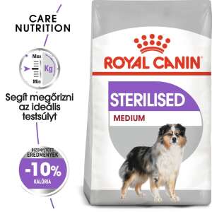 Royal Canin Medium Sterilised Trockenfutter für kastrierte, ausgewachsene Hunde mittelgroßer Rassen, 12kg Sack - Hundefutter
