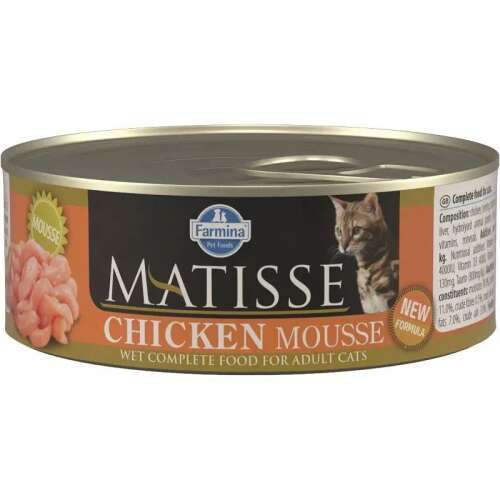Matisse Csirke Mousse nedves macskaeledel, 85g-os dobozban