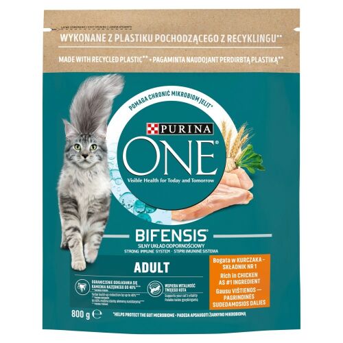 Purina ONE Bifensis Adult Csirkés Száraz Macskaeledel 800g