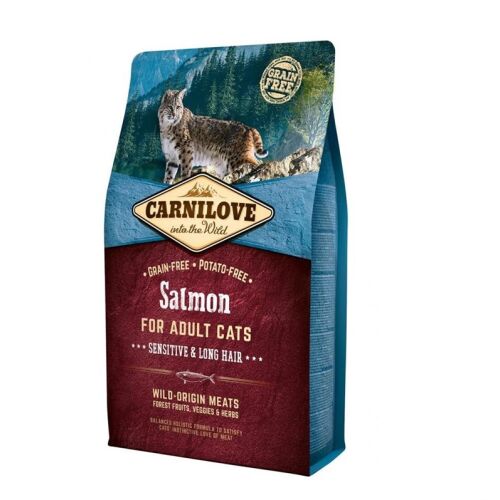 Carnilove Łosoś Karma dla kotów z wrażliwą skórą i długą sierścią - 2kg