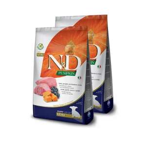 N&D Pumpkin Puppy Mini bárány és áfonya száraz kutyaeledel 2x2,5kg - N&D