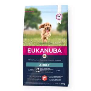 Eukanuba - Felnőtt Kis és Közepes Kutyaeledel - Lazac & Árpával - 2,5kg