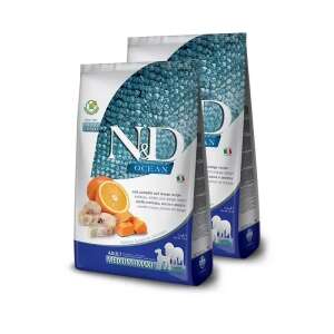 N&D Ocean Dog Food - Tőkehal, sütőtök és narancs recept felnőtt közepes/nagytestű kutyáknak - N&D