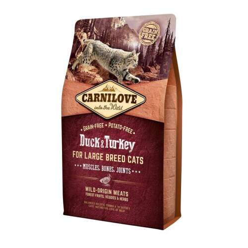 Carnilove Cat Grain Free Duck&Turkey LB Cat Mięśnie, kości, stawy 2kg 72522755