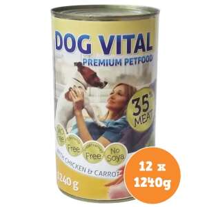 Dog Vital konzerv csirke, sárgarépa 12x1240g 88870622 - Állattartás