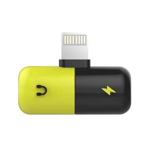 IPhone audio es töltő adapter fekete - sárga