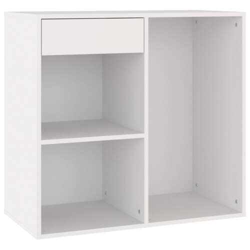 vidaXL fehér szerelt fa pipereszekrény 80 x 40 x 75 cm