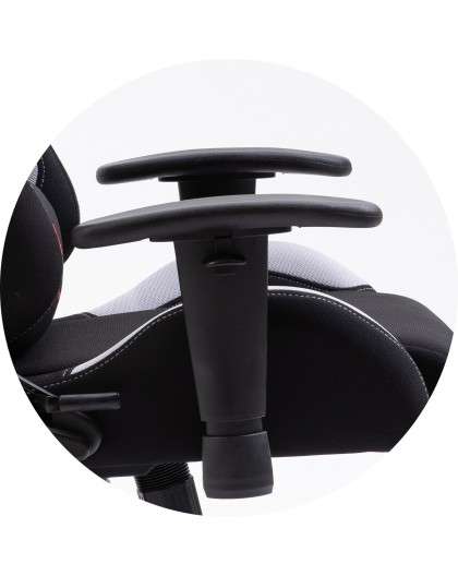 Akord furniture factory dark gamer szék nyak- és derékpárnával - szürke-fekete