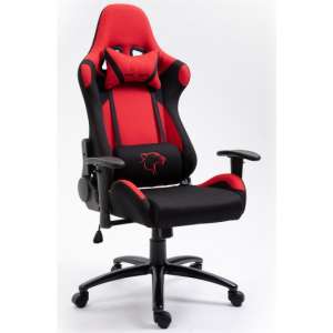 Dark Gamer Stuhl mit Nacken- und Taillenkissen #rot-schwarz