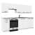Complete Akord OLIWIA white kitchen set with base and wall cabinets
