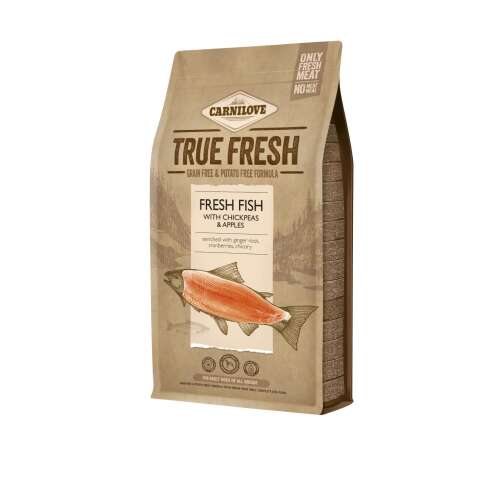 Carnilove True Fresh kutyatáp, gabona- és burgonya mentes, friss hal, csicseriborsó és alma, 11,4kg-os csomag
