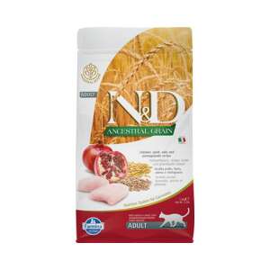 N&D Ancestral Grain Felnőtt Macskaeledel, Csirke, Tönköly, Zab & Gránátalma, 1,5kg-os zsák - N&D