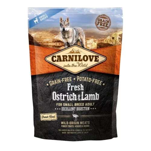 Carnilove Friss Strucc & Bárány - Kis Fajtáknak - 1,5 kg