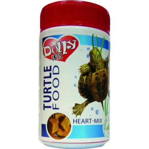 Dolly Pets Teknőstáp Szív-Mix 120ml, teknős táplálék granulátumok vízi teknősöknek - Hüllőeledel