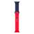 Piros és sötétkék szilikon szíj Apple Watch 42mm és 44mm órához, Dotfes S03