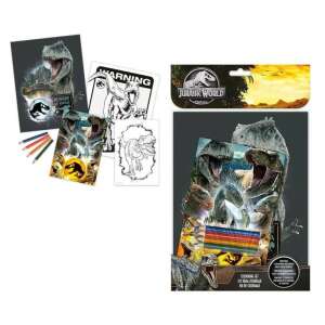 Jurassic World coloring set with 2 coloring books and 4 colored pencils - Activity Book, Coloring